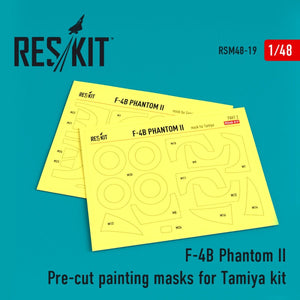 RESKIT RSM48-0019 F-4B &amp;quot;PHANTOM II&amp;quot; PRE-CUT PAINTING MASKS FOR TAMIYA 61121 KIT 1/48