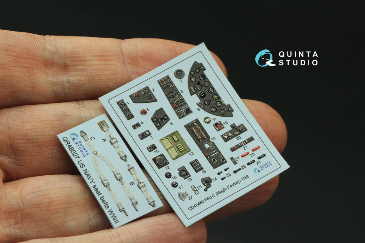 Quinta Studio QD48460 F4U-2 Corsair 3D-Printed coloured Interior on decal paper (Magic Factory) 1/48 – zdjęcie 2