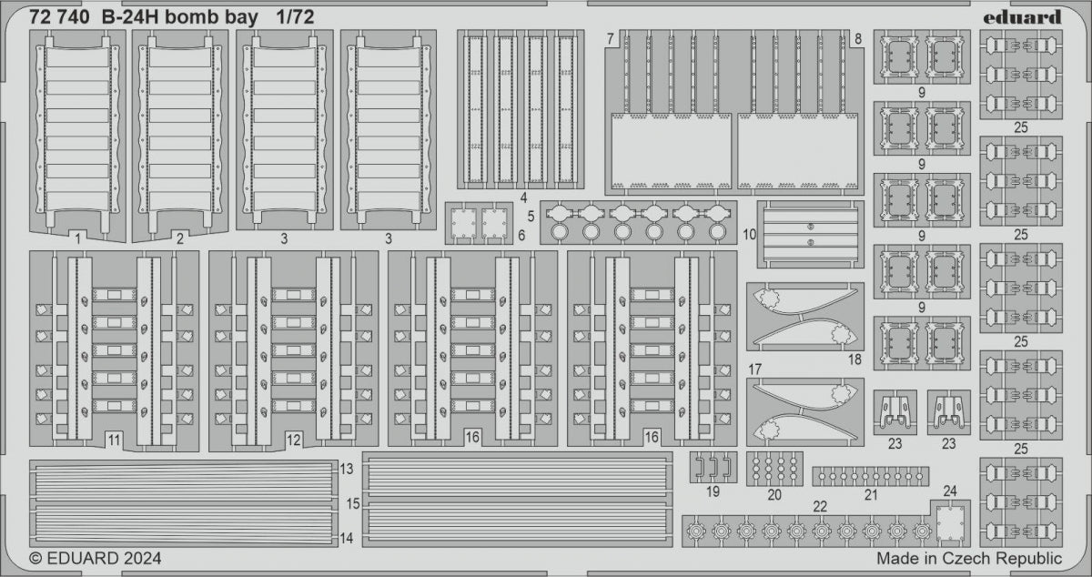 Eduard 72740 B-24H bomb bay AIRFIX 1/72