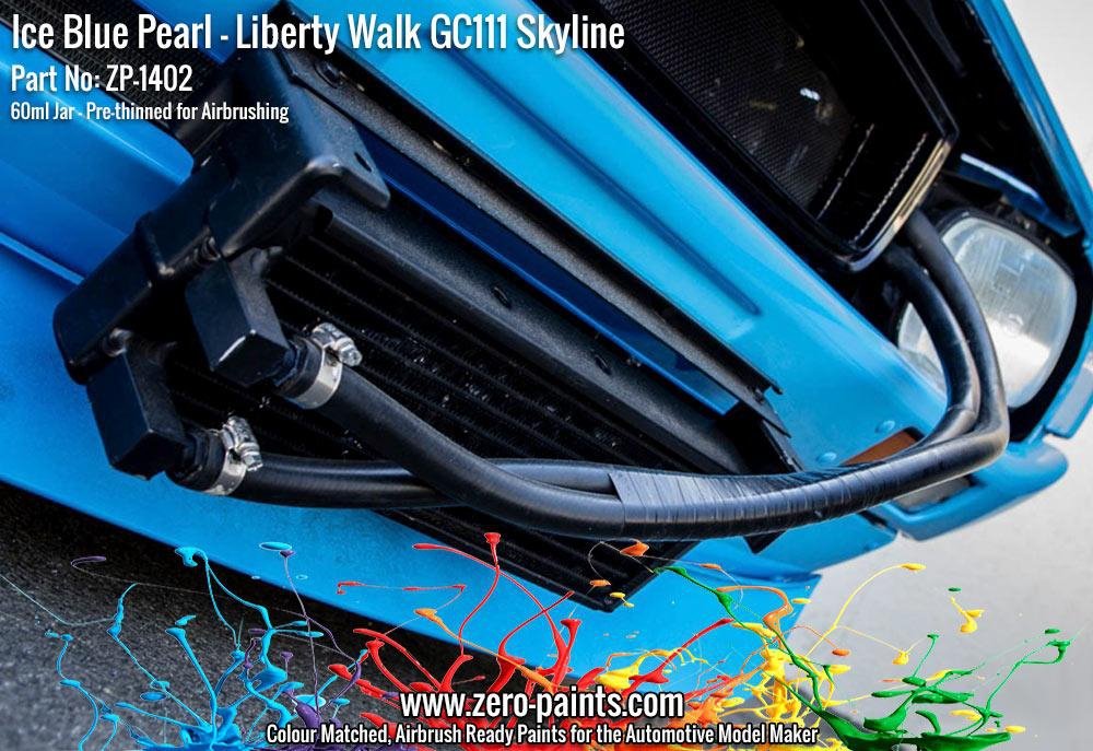 Zero Paints ZP-1402 - Ice Blue Pearl Paint for Liberty Walk GC111 Skyline (Ken Mary) 60ml – image 8
