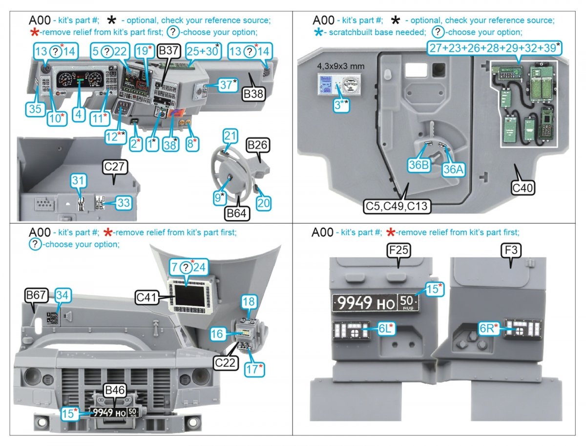 Quinta Studio QD35079 K-4386 Typhoon VDV 3D-Printed &amp;amp; colored Interior on decal paper (Zvezda) 1/35 – image 17