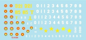 Star Decals 72-A1054 Vietnam # 4. NVA North Vietnamese T-54B markings 1/72 – image 3
