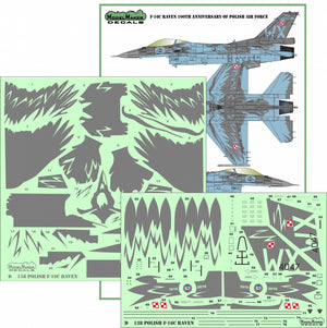 ModelMaker Decals D48138 Polish F-16C RAVEN 100th Anniversary of Polish Air Force 1/48 – obrázek 2
