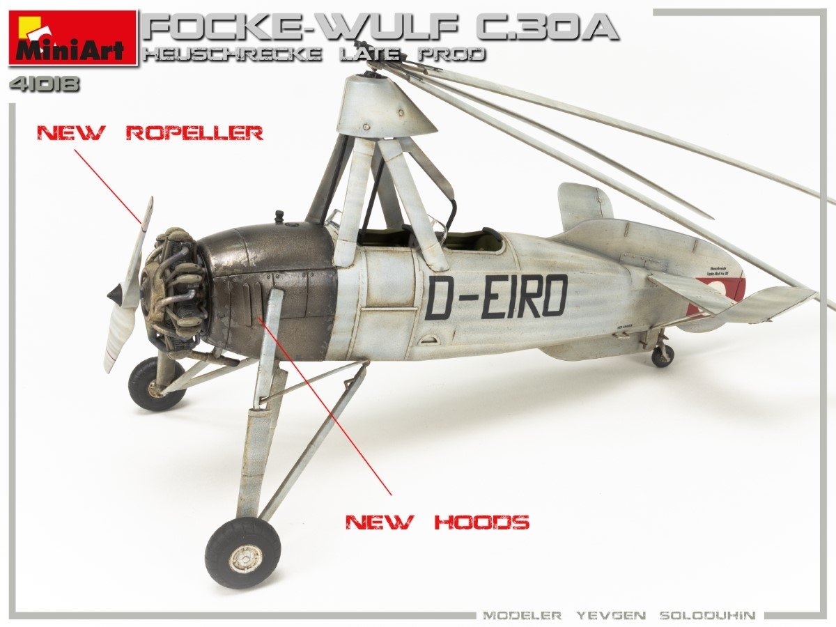 MiniArt 41018 FOCKE-WULF FW C.30A HEUSCHRECKE. LATE PROD 1/35 – obrázek 3