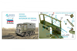 Quinta Studio QD35048 STZ-5 3D-Printed &amp;amp; colored Interior on decal paper (Zvezda) 1/35 – image 6