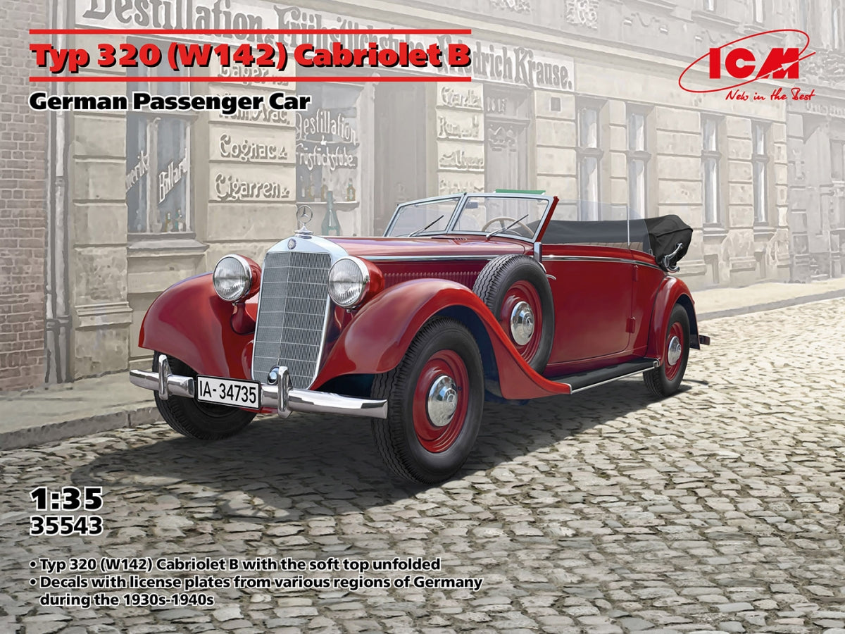 ICM 35543 Typ 320 (W142) Cabriolet B German Passenger Car 1/35