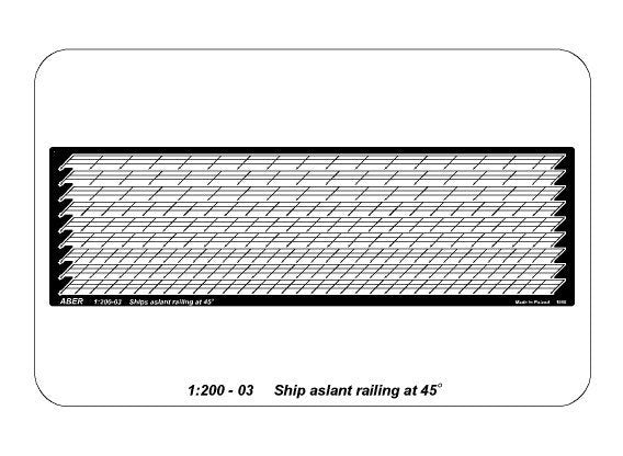 Aber 200-03 Ship aslant railing for stairs at 45 degree 1/200 – Bild 5