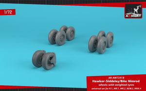Armory Models AW72418 BAe Nimrod wheels w/ weighted tires 1/72 – immagine 3