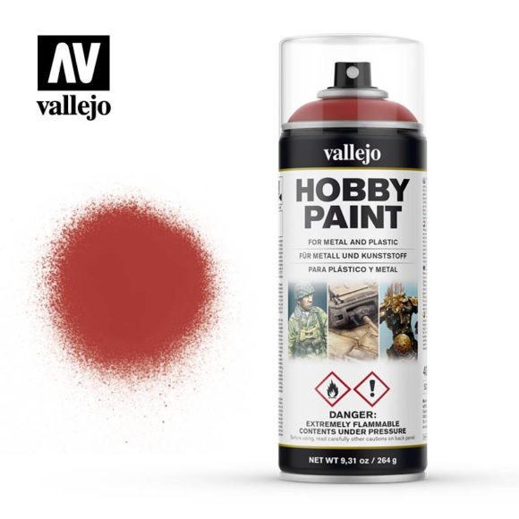 Vallejo 28016 AFV Fantasy Color Rouge Écarlate en spray 400 ml.