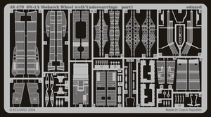 Eduard 48479 OV-1A/ B/D wheel well/ undercarriage 1/48 REVELL – obrázek 2