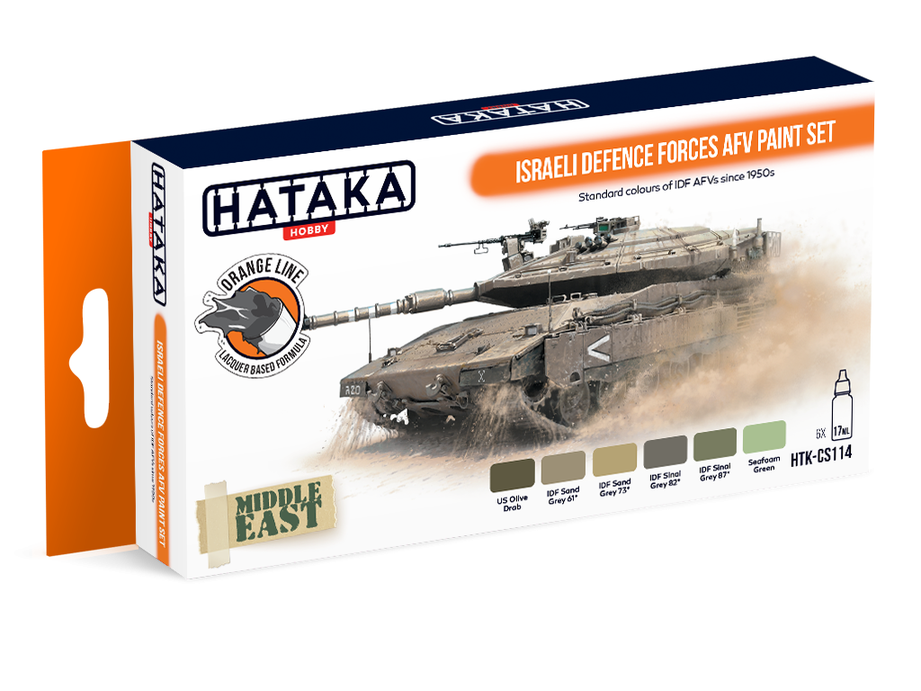 Hataka HTK-CS114 Israeli Defense Forces AFV Paint Set 6x17 ml – Bild 3
