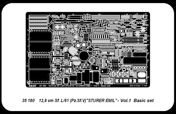 Aber 35180 German tank destroyer 12.8 cm Sf. L/61 (Pz.Sf.V) Sturer Emil - vol.1 - basic set (1/35) – Bild 4