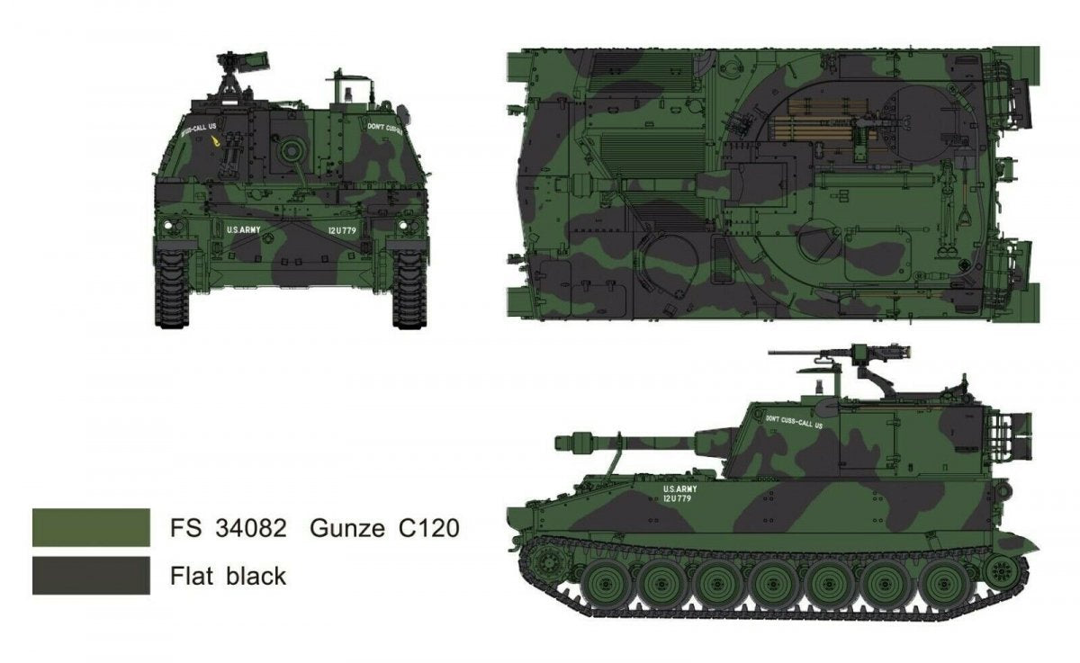 AFV Club 35108 US Self-Propelled Howitze M108 105mm/L30 howitze 1/35 – imagen 2
