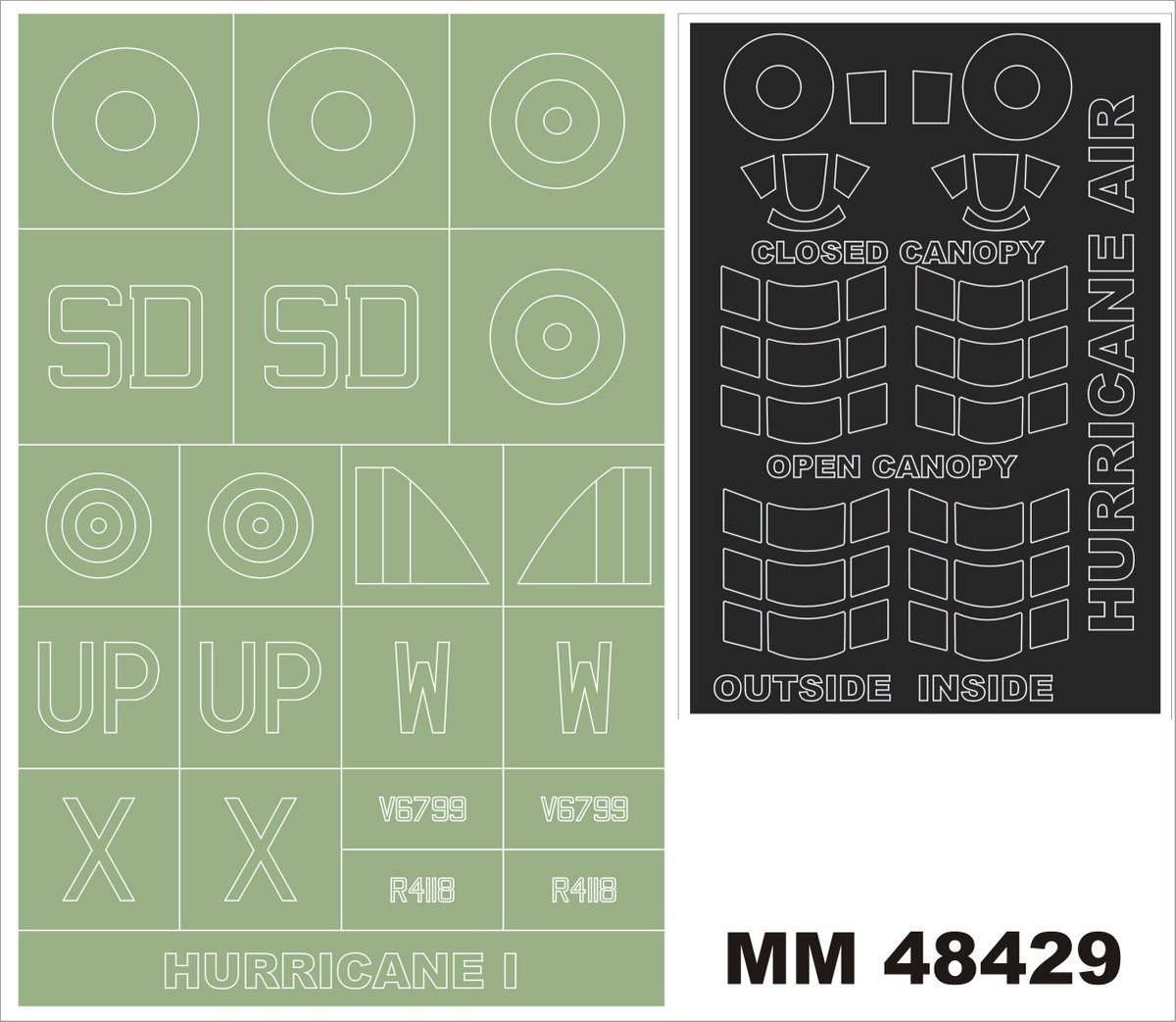Montex MM48429 HURRICANE AND AIRFIX 5127 1/48