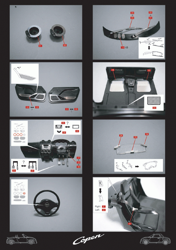 KA Models KE-24010 Daihatsu Copen Detail-up Etched part 1/24 – immagine 2