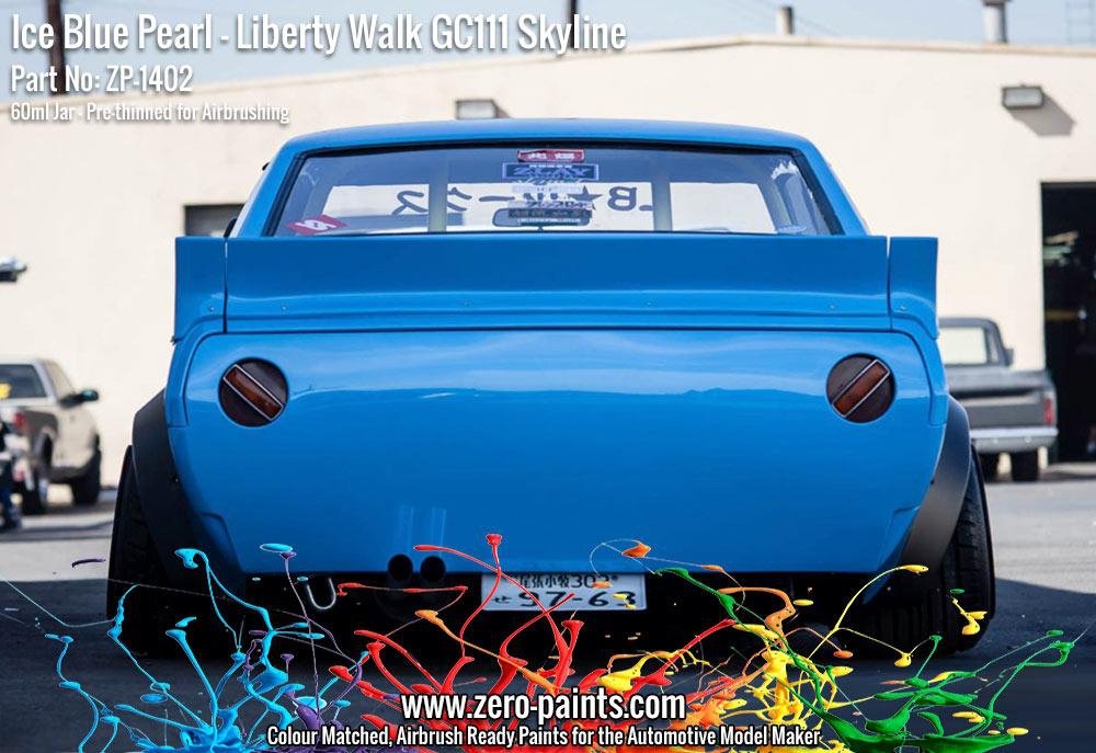 Zero Paints ZP-1402 - Ice Blue Pearl Paint for Liberty Walk GC111 Skyline (Ken Mary) 60ml – image 6