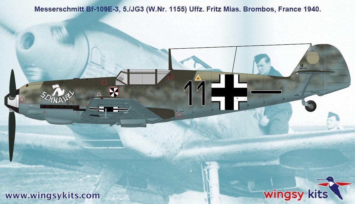 Wingsy Kits D5-08 German WWII Fighter MESSERSCHMITT Bf 109 E-3 1/48 – image 14