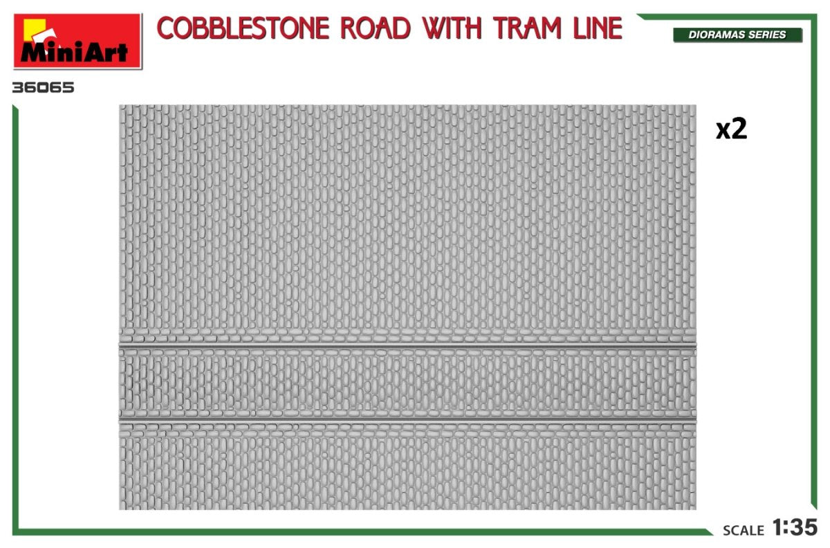 Miniart 36065 COBBLESTONE ROAD WITH TRAM LINE 1/35 – image 2