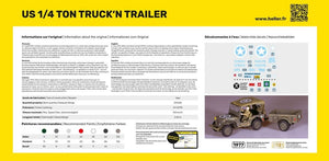 Heller 57105 STARTER KIT US 1/4 TON TRUCK &amp;#39;N TRAILER 1/35 – imagen 4