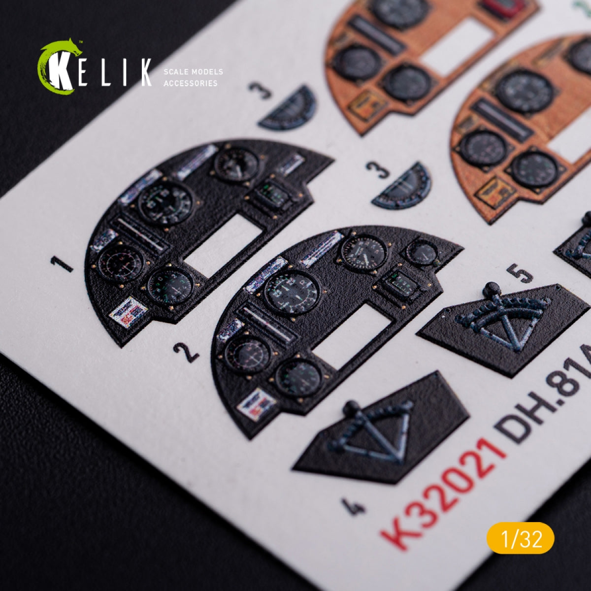 KELIK K32021 DH.81A Tiger Moth - Interior 3D Decal for ICM kit 1/32 – image 5