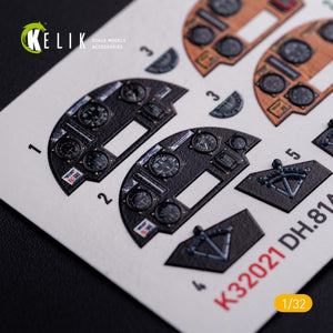 KELIK K32021 DH.81A Tiger Moth - Interior 3D Decal for ICM kit 1/32 – image 5