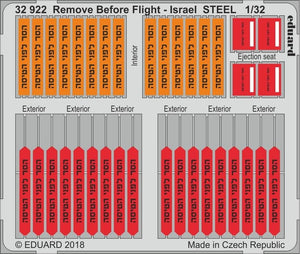 Eduard 32922 Retirer avant le vol - Israël ACIER 1/32