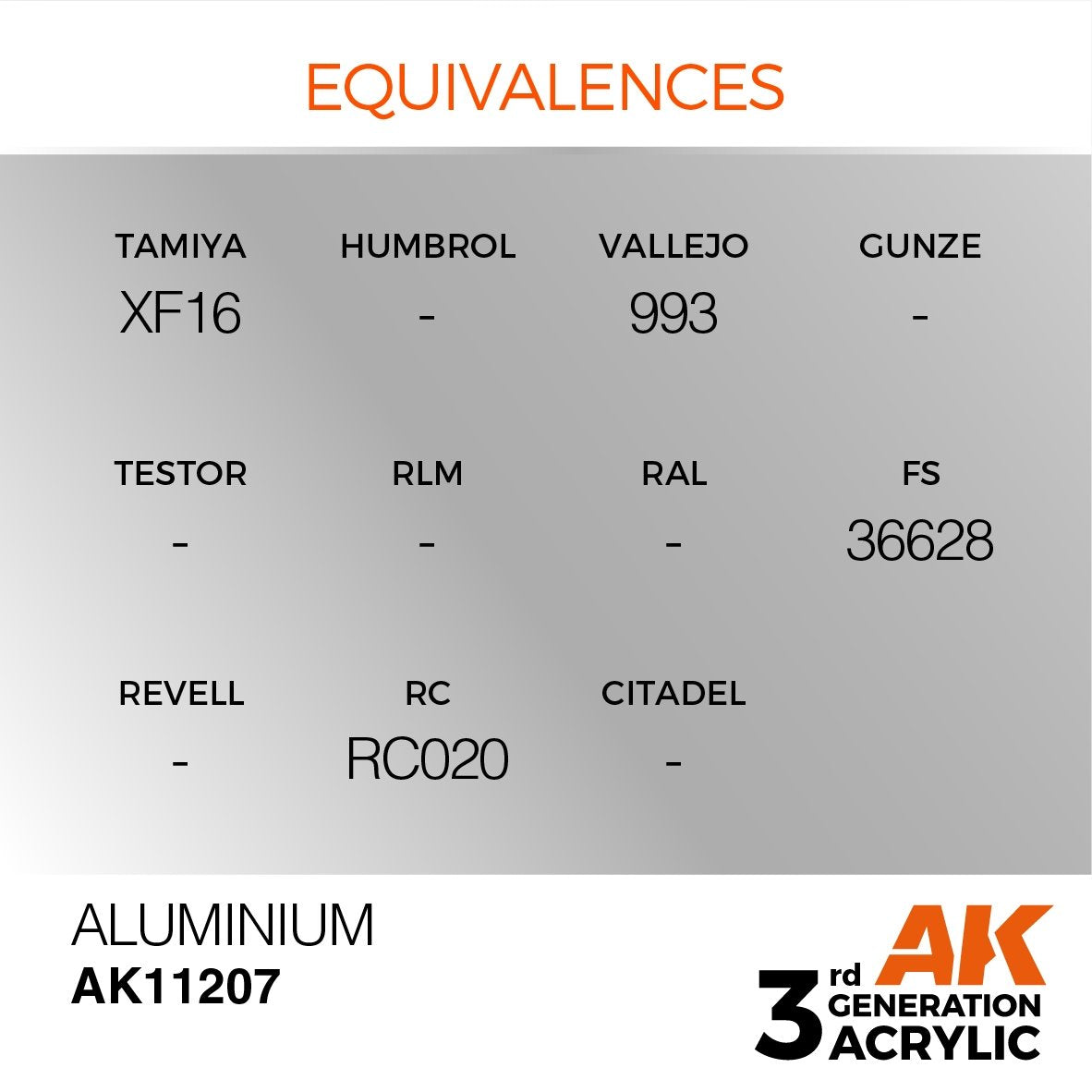 AK Interactive AK11207 ALUMINUM – ​​METALLIC 17ml – immagine 3