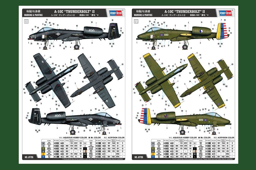 Hobby Boss 81796 A-10C Thunderbolt II américain au 1/48 – image 5