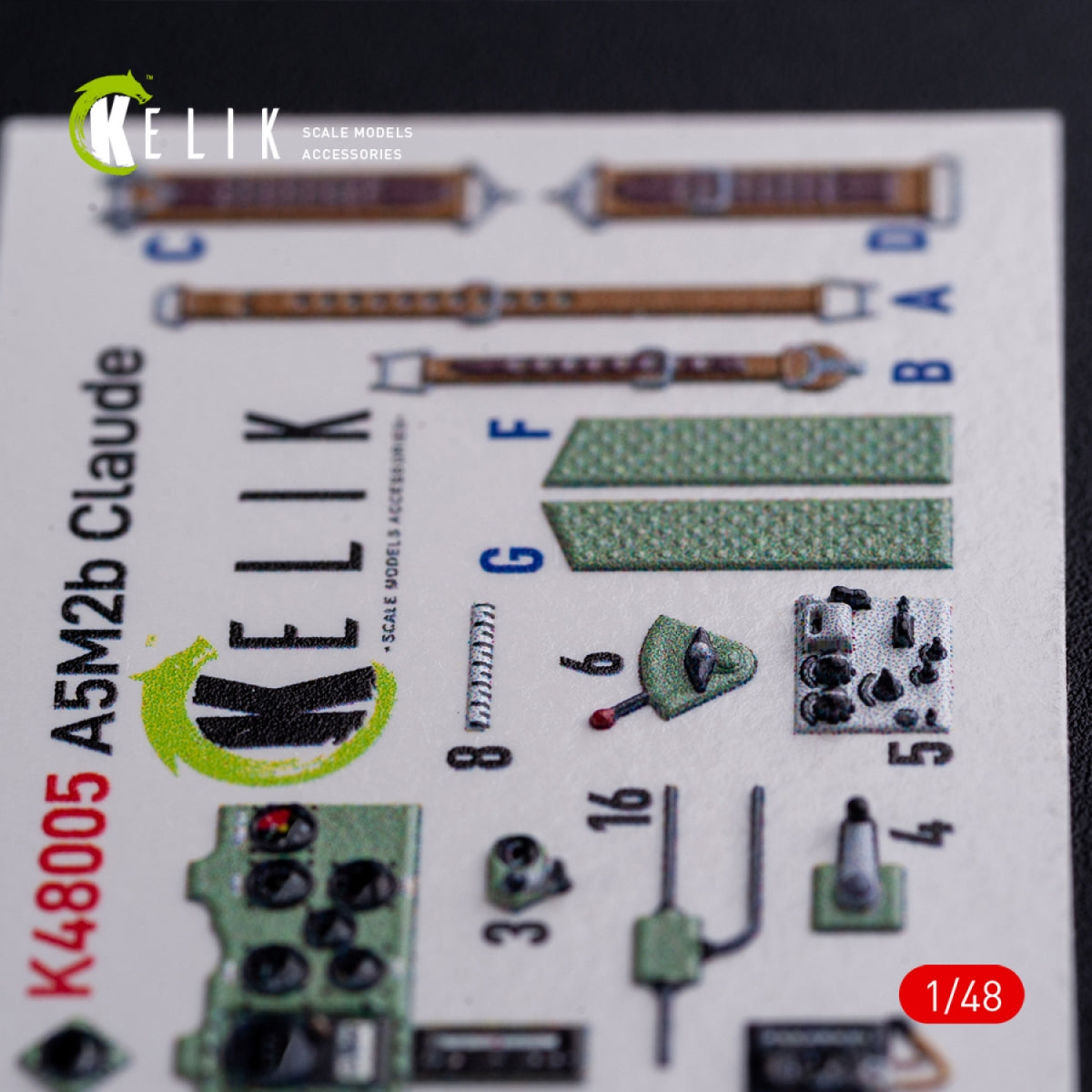 KELIK K48005 A5M2B Claude interior 3D decals for WingsyKits kit 1/48 – image 3