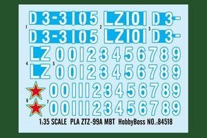 Hobby Boss 84518 PLA ZTZ-99A MBT 1/35 – image 3