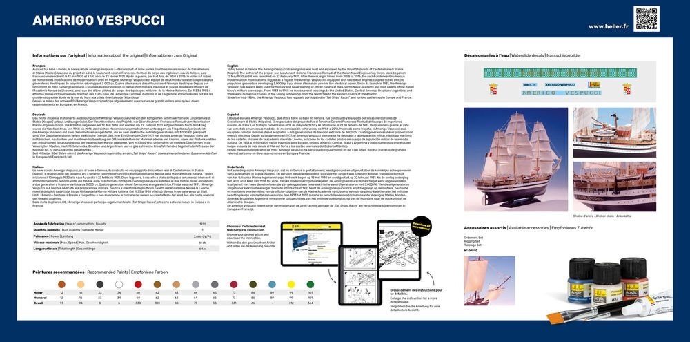 Heller 58807 Amerigo Vespucci - Starter Kit 1/150 – image 6