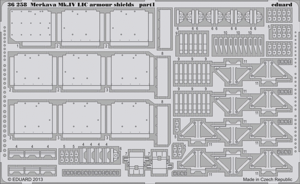 Eduard 36258 Merkava Mk. IV LIC armor shields 1/35 Academy – immagine 2