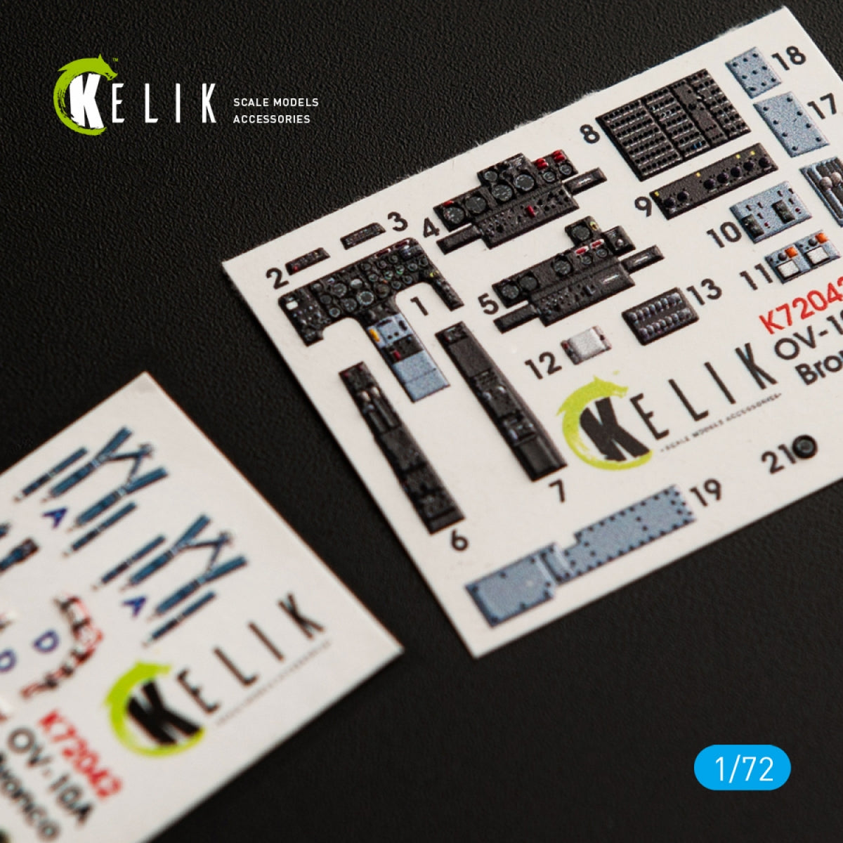 KELIK K72042 OV-10A "BRONCO" INTERIOR 3D DECALS FOR ICM KIT 1/72