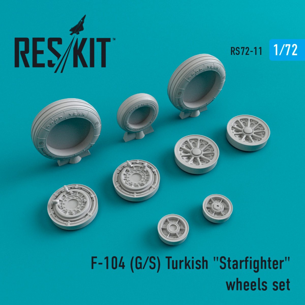 RESKIT RS72-0011 F-104 (G,S) TURKISH "STARFIGHTER" WHEELS SET 1/72