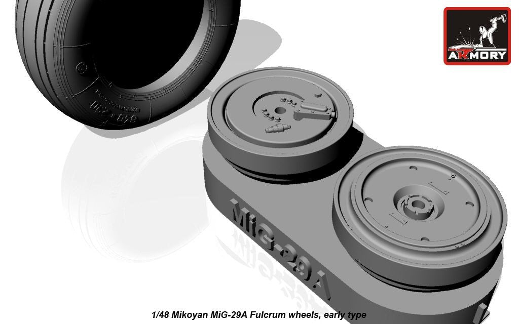 Armory Models AW48022 Mikoyan MiG-29A/B/UB Fulcrum wheels, early 1/48 – image 3