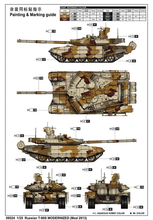 Trumpeter 09524 Russian T-90S MODERNIZED Mod 2013 1/35 – obrázek 2