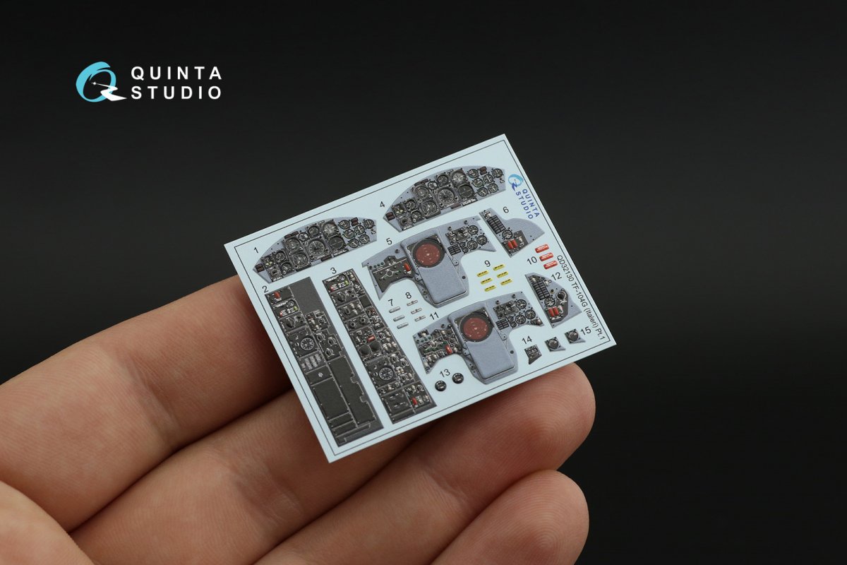 Quinta Studio QD32130 TF-104G 3D-Printed &amp;amp; colored Interior on decal paper (Italeri) 1/32 – image 4