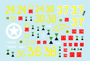 Star Decals 35-890 33rd Armored Brigade 1944-45 1/35 – image 2