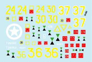 Star Decals 35-890 33rd Armored Brigade 1944-45 1/35 – image 2