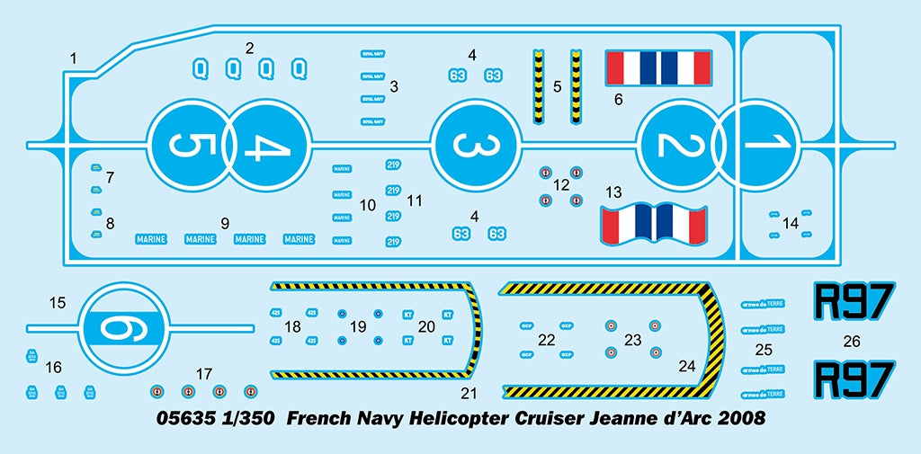 Trumpeter 05635 French Navy Helicopter Cruiser Jeanne dArc 2008 1/350 – image 6