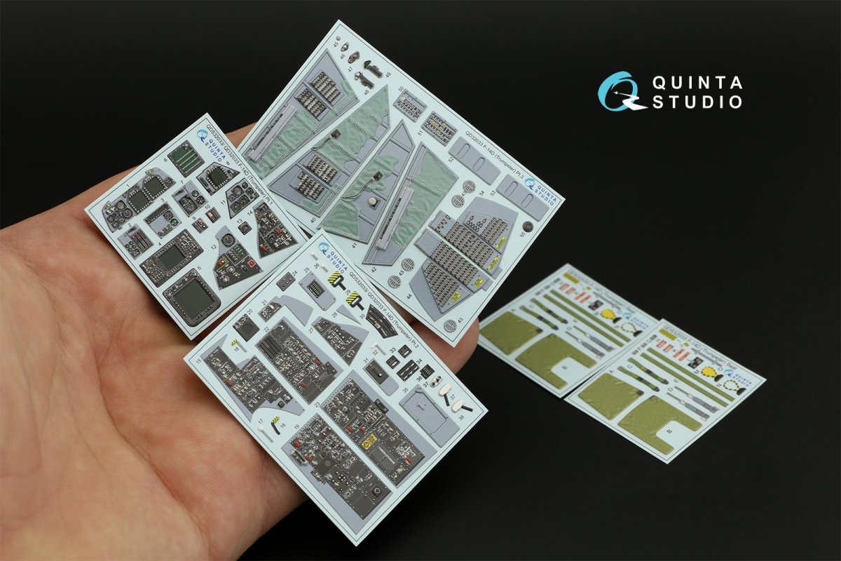 Quinta Studio QD32033 F-14D 3D-Printed &amp;amp; colored Interior on decal paper ( Trumpeter ) 1/32 – image 13