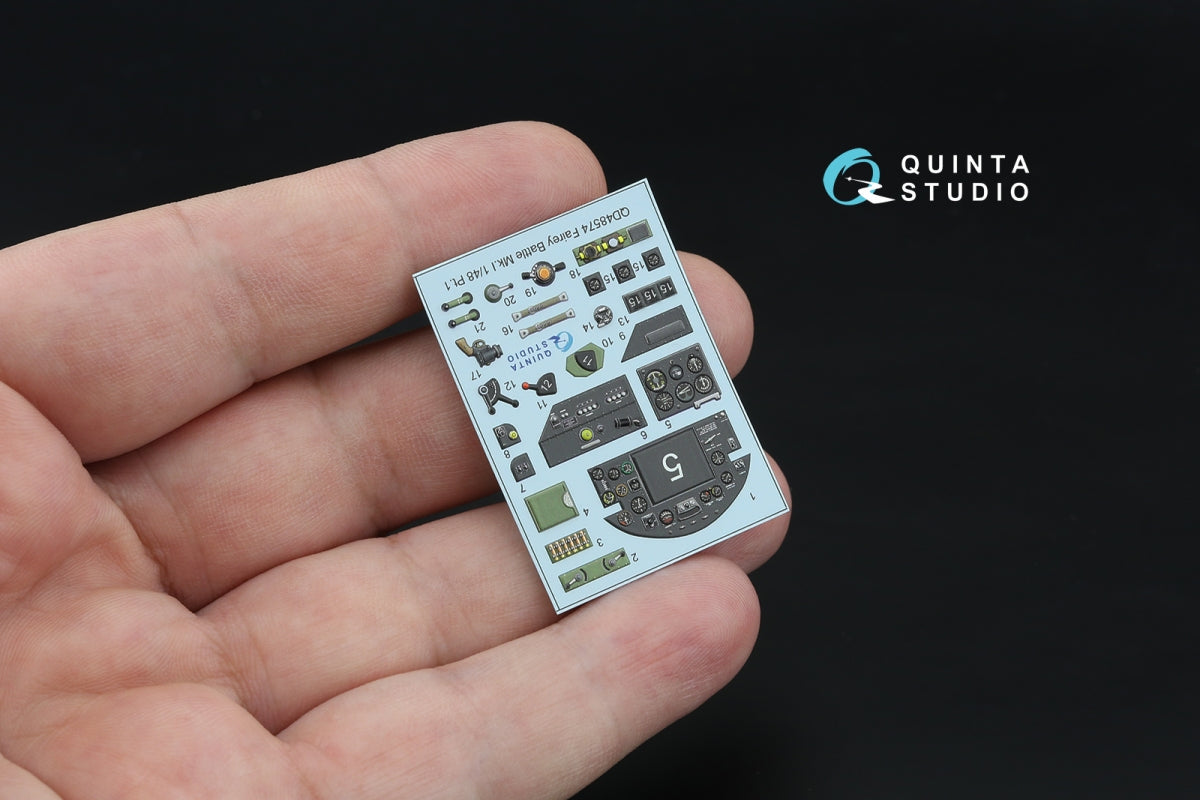 Quinta Studio QD+48574 Fairey Battle Mk.I 3D-Printed &amp;amp; colored Interior on decal paper (Trumpeter) (with 3D-printed resin parts) 1/48 – obrázek 4