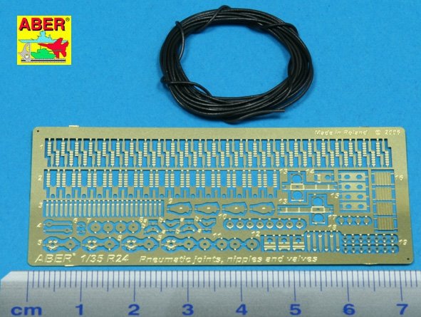 Aber R-24 Pneumatic joints, nipples and valves 1/35 – zdjęcie 2