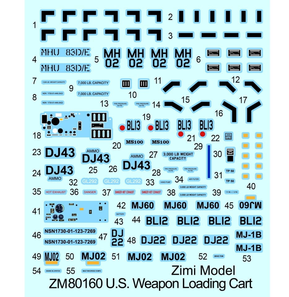 Zimi Model 80160 US Weapon Loading Cart 1/48 – image 3