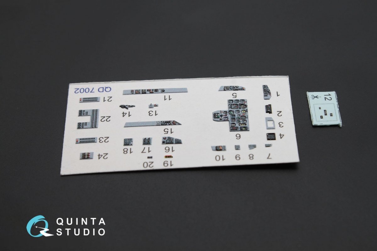 Quinta Studio QD72002 MiG-29 9-13 3D-Printed &amp;amp; colored Interior on decal paper for 7278 Zvezda kit 1/72 – Bild 3