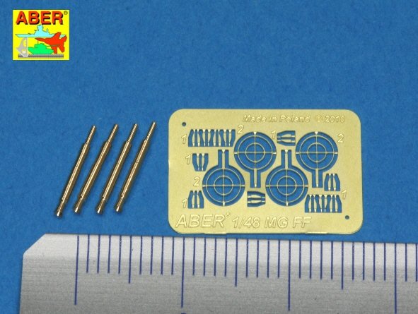 Aber A48 008 Set of 4 barrels for German Oerlikon 20mm aircraft machine guns MG FF with sights 1/48 – image 3