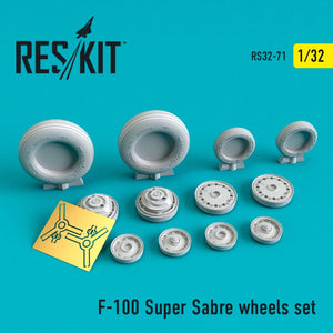 RESKIT RS32-0071 F-100 &amp;quot;SUPER SABER&amp;quot; WHEELS SET 1/32
