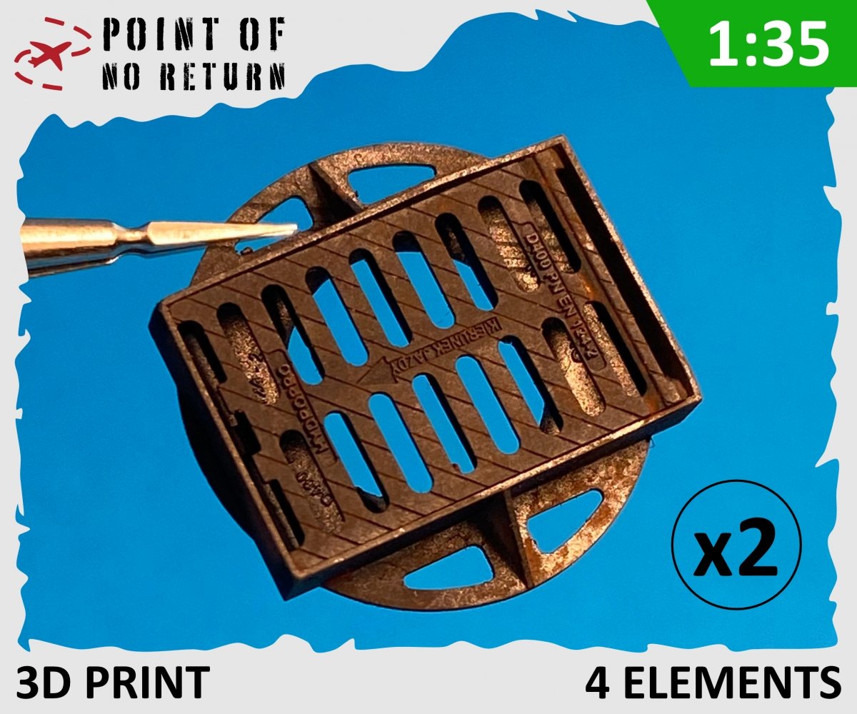 Point of no Return 3523037 Street drain grating 1/35