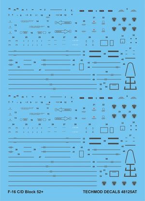 Techmod 48125 F-16 C/D Stencils 1/48 – image 2