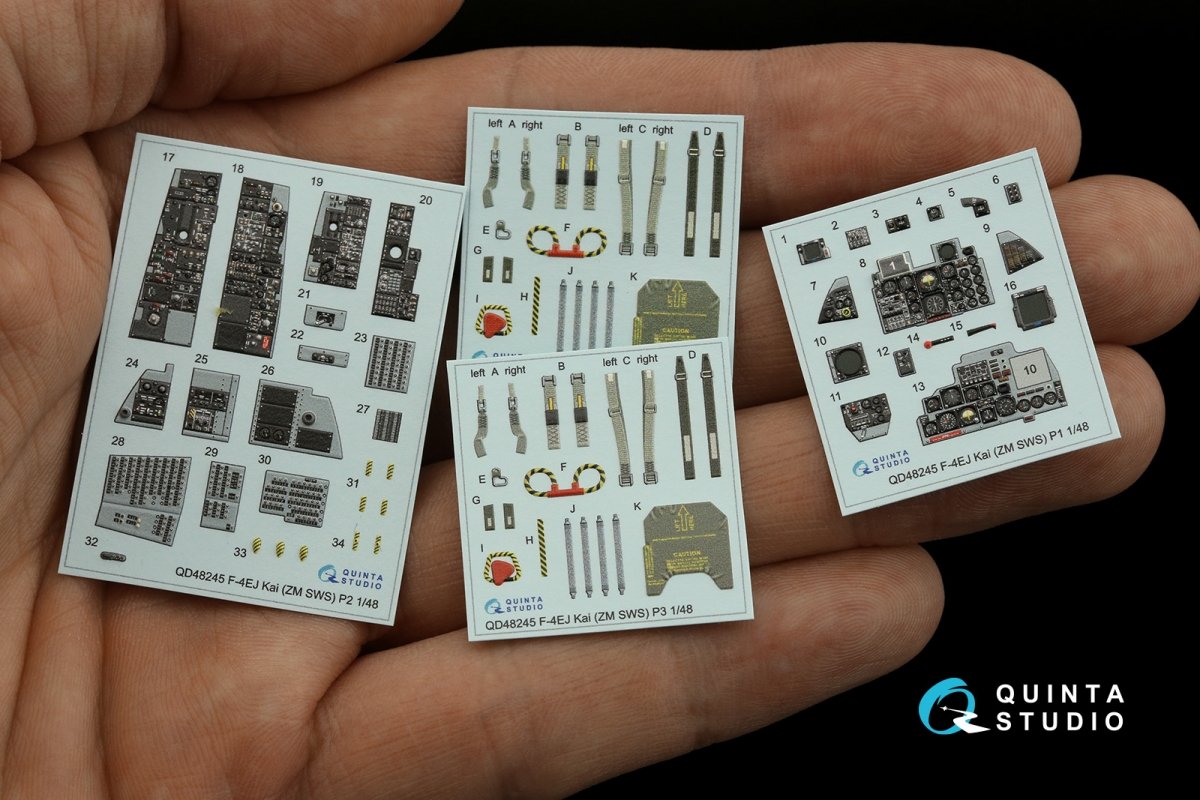 Quinta Studio QD48245 F-4EJ Kai 3D-Printed &amp;amp; colored Interior on decal paper (ZM SWS) 1/48 – Bild 15